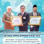 Apresiasi Gubernur Jawa Timur atas Implementasi K3, Konsisten Tingkatkan Keselamatan Kerja, PLN NP Raih 2 Penghargaan K3